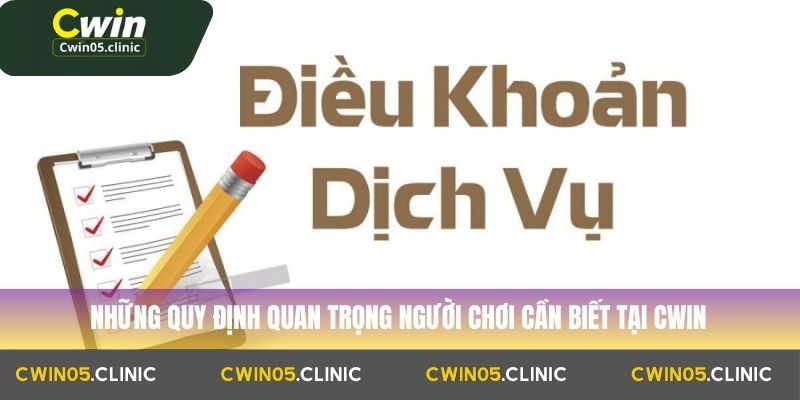 Những quy định quan trọng người chơi cần biết tại Cwin